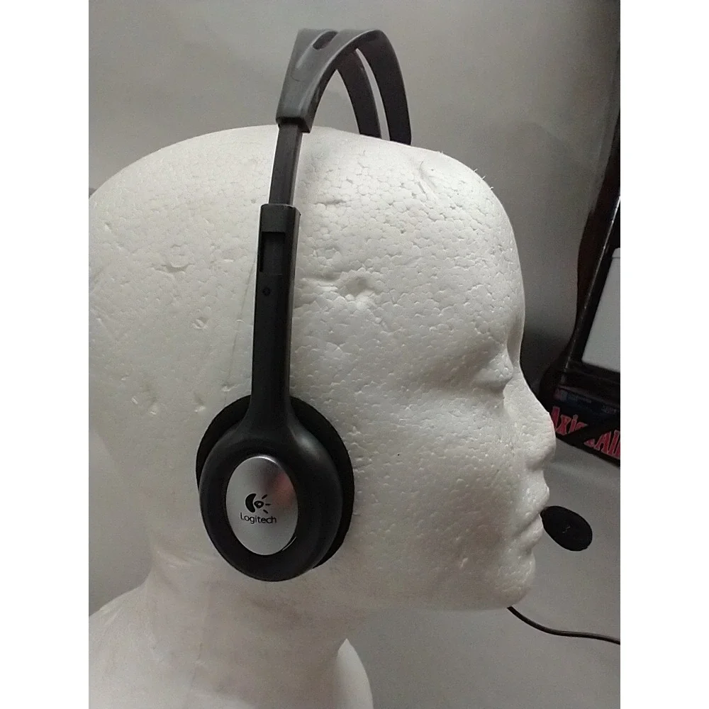 Logitech H111 Wired Stereo Headset with Mic 3.5mm Jack PC Mac Chrome Laptop USED
